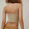 Tanques femininos Mulheres cor sólida cor camisole clássica de baixo corte sem mangas sem mangas backless tops coreset menina moda sexy cinto de colete