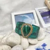 Bangle Natural Malachite Bransoletka Ladies Personality Trend Biżuteria