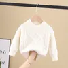 Baby Pullover Clothes Autumn and Winter Warm Children's Sweater 0-5y Sticked Boys Girls Solid Color Sweaters Knit tr￶ja 20220926 E3