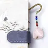 Multi Style Creative Metal Bookmark Tower Book Mark Healing Stone Crystal Beads Paper Clip Children's Gift Stationery Student