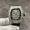 Superclone Watches Wristwatch Designer Luxury Mens Mechanics Watch Richa Milles Trend Men's Rm011 Multifunctional Barrel Hollow Skull
