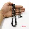 Brin pierre de zèbre naturelle Tasbih avec pendentif Mashallah homme musulman Misbaha perles de prière 33 66 99 perles chapelet de mode arabe