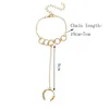 Simple femme main Bracelet esclave chaîne lien doigt anneau cuivre perles chaînes connecté main harnais Bracelets pour femme Boho