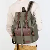 Backpack Men's Canvas Laptop Bag Travel Vintage College School School School Rucksack Campo de caminhada