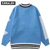 Men's Sweaters Harajuku complex cartoon anime jumper knitted sweater men's oversized winter Japanese boy pullover grandpa ugly sweater women's 220926