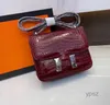 حقائب السهرة أزياء نمط التمساح حقيبة كتف مصمم عالية الجودة حقائب ماركة المرأة رفرف Crossbody حمل الشهيرة الكتف المحافظ Genu