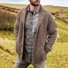 Herrtröjor Cardigan Men Autumn Winter Tjock Sticked tröja Rockar Causal Warm Fashion Mens #T2G