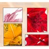 Decorações de Natal 6 PCs Folhas de flores artificiais Glitterr para árvore decorativa de decoração de folha falsa de folhas de natal