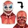 Maschere per feste Bulex Which Is Me Maschera di Halloween spaventosa a strappo Tipo Scheletro Joker o Ghost Rider Doppia maschera in lattice Creepy Puntelli Cosplay 220926