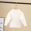 Baby Pullover Clothes Autumn and Winter Warm Children's Sweater 0-5y Sticked Boys Girls Solid Color Sweaters Knit tr￶ja 20220926 E3