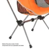 Camp Furniture Portable Folding Chair Metal Support Strong Load Bearing Capacity Orange Camping Multipurpose