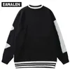 Men's Sweaters Harajuku complex cartoon anime jumper knitted sweater men's oversized winter Japanese boy pullover grandpa ugly sweater women's 220926