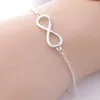 Charm Bracelets Copper Fashion Infinity Charms Bracelet For Girl Silver Color Chain Friendship Gifts Kpop Jewelry Party Accessories VBR325