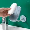 Tvålrätter väggmonterade hållare 360 ​​roterbar dräneringsskål badrumslåda svamp magasin kök tillbehör