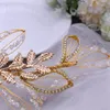 Headpieces Wedding Hair Comb Golden Bride Headdresses Silver Bridal Headpiece Branch Style Shiny Hollow Leaf Decoration Huvudsmycken