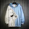 Män s hoodies tröjor mode kpop style streetwear tryckt tecknad huva män casual harajuku långärmad mens 220922