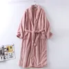 Autumn Winter Maternity Lounge Sleepwear Robe Flanell Warm Bathrobe Women Pyjamas 20220926 E3