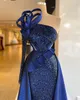 Królewskie sukienki na studniówkę cekinową z przejeźkami jedno ramionowe sukienki na imprezę vintage długość podłogi