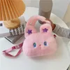 Zaini Cute Rabbit Bambini Borsa a tracolla in peluche Bella bambina rosa Borsa piccola Borsa a mano Accessori principessa Borse a tracolla Moneta 220924