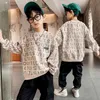 TEANAGER TEENAGER TOPS FOR BOYS COTTON SWETSHIRTS الأطفال الربيع رسالة الخريف طباعة قمصان طويلة T HIRTS 6 8 10 12 14YEARS 220924