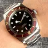 Relojes de pulsera de 41mm NH35 para hombre, movimiento automático japonés, índice de oro rosa, fecha, verde, rojo, café, inserción de aleación, tornillo de correa cepillado