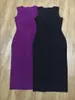 Casual Dresses Wholesale Sexy V Neck Cut Out Black Purple Kne Length Women Summer Bandage Dress 2022 Fashion Evening Party Vestido