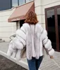 Dames s fur faux winter jas real natuurlijke nerts plice gestreepte jas vrouwen dik warme bovenkleding streetwear los luxe 220926