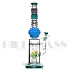 14 inches big dab rig glass water pipes recycler bongs usa colors hookha perfect fution oil rigs gear perc bong with quartz nail ash bowl catcher