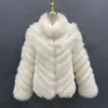 Pelliccia sintetica da donna MISSJANEFUR Cappotto reversibile reale Moda donna Lusso Bianco Entrambi i lati indossano abiti invernali Giacca all'ingrosso 220926