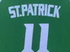 Gla Kyrie Irving 24 High School St. Patrick 11 Kyrie Irving College Basketball Jersey cucita bianco verde S-2XL