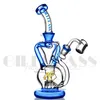 9.5 inches Glass water bongs hookahs heady dab rig bong honeycomb perc Toro Recycler pipes quartz banger oil rigs water pipes smoking accessories