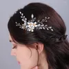 Nakrycia głowy szampana kryształowy kryształowy koralik kwiat ślub ślub moda moda shoh hambon handa narzeka na czop