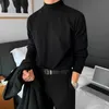 Pulls pour hommes IEFB Casual Coréen Lâche Pull Léger Kinttwear Tops À Manches Longues Col Noir Automne Vêtements De Base 220923