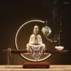 Fragrance Lamps Backflow Incense Burner With Led Light Chinese Waterfall Holder Ornaments Encensoir Decorations For Home BD50XXL