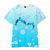 القمصان t قمصان لطيف dolphin 3d طباعة Tees Streetwear Kids Design T-Shirt Boy/Girl Short Summer O-neck kpop shirt