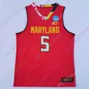 Mitch 2020 Новый NCAA Maryland Terrapins Stat Jerseys 5 Эрик Айала колледж Баскетбол Джерси размер молодежи взрослые все сшиты