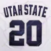 MITCH 2020 NEW NCAA UTAH UTESジャージ20キャロルカレッジバスケットボールジャージーホワイトサイズ青年大人オールステッチ