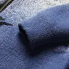 メンズセーターライトライトラグジュアリー高品質グラデーションカラーニットカーディガンメンズ秋冬2022年トレンドカジュアルシェニールプリントセーター