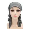 Headpieces Elastic pannband Men Cancer Head Hat Cap Ethnic Bohemian Pre bundet Braid Hair Cover Wrap Turban Boys pannband f￶r sport