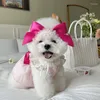 개 의류 in면 여름 홀리데이 스타일 옷 나우 넥타이 짧은 애완 동물 조끼 치마 강아지 Bichon Yorkshire Princess Accessories