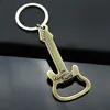 Innovativ retro gitarröppnare Metal Keychain Creative Music Bar Keychain Gastropub Praktiska gåvor Pendant Party Gift WLY935