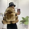 Dames s fur faux dames winterkleding echte wasbeer ronde nek jas natuurlijk zilveren pluizig warm dikke jas groot formaat vrouwelijke jassen 220926