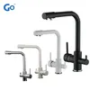 Kitchen Faucets Filtered Balck with Dot Brass Purifier Dual Sprayer Drinking Water Tap Vessel Sink Mixer Torneira 220922