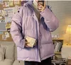 Parka à capuche en cuir PU pour homme, couleur unie, Vintage, duvet, Harajuku, Streetwear, bouffant, Hip hop, mode coréenne, veste d'hiver