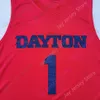 Mitch 2020 New NCAA Dayton Flyers Jerseys 1 Toppin Basketball Jersey College Blanc Rouge Bleu Taille Hommes Jeunes Adultes Tout Cousu