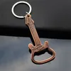 Ouvre-guitare rétro innovant porte-clés en métal barre de musique créative porte-clés pub gastronomique cadeaux pratiques pendentif cadeau de fête WLY935