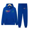 Męskie dresy jesieni marki marki Trapstar Tracksuit Hoodie Sports Sets moda Rainbow Plush Hafdery polar bluzy bluzy 220924