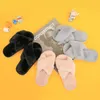 Slippers Winter Solid Indoor Children Fur Lightweight Nonslip Home Kids Plush Shoes Boys Girls Cross Band Fluffy Slides 220926