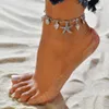 Strand Trendy Schuhe Retro Fußkettchen Klassische Seestern Muschel Muschel Anhänger Mode Beliebte Romantische Fußkettchen Frauen