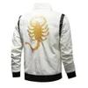 Men's Leather Faux Spring Jacket Removable Hoodied Scorpion Embroidery Motorcycle Men Slim Fit Mens s 220924